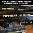 12-TIP-charging-cover-NEW-OLD-style.jpg UNW P90 styled Bullpup for the Tippmann 98 Custom NON-Platinum edition (the DOVE tail version)