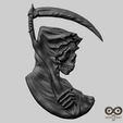 Grim-Reaper-Relief-2.jpg Мрачный Жнец Рельеф STL файл для 3d печати или ЧПУ 3D печать модели