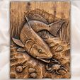 bass-fish-and-crab-3d-relief-stl-for-cnc-router-fishing-wood-carving-panel-lakep-mquj54e5.jpg Redfish and Crab Relief STL for CNC