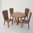 20230630_100415.jpg Art Deco Dining Table and Chairs - Miniature Furniture 1/12 scale