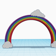 rainbow.png Rainbow and clouds party decoration