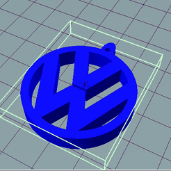 llavero de logo volkswagen..png Fichier STL gratuit porte-clés logo Volkswagen・Plan pour impression 3D à télécharger