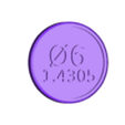 Ø6 1.4305.stl Marker bar material