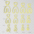 Capture.png Earring Combo 4 Clay Cutter - Organic Arch STL Digital File Download- 12 sizes and 2 Earring Cutter Versions, cookie cutter