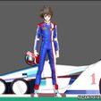 1.jpg KAZAMI HAYATO ASURADA CYBER FORMULA STATUE DIORAMA RACE ANIME CHARACTER RACE CAR