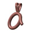 O-lower-case-wire-3d-letter-pendant-charm-09.jpg O Buchstabe Initiale 3d Kleinbuchstaben Draht Anhänger Charme Bügel 3D-Druck Modell