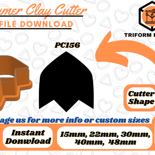 Petal Polymer Clay Cutter | PC156 3D model