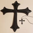 Gothic-Cross-Pic3.jpg Gothic Wall Cross & Necklace Amulet Medieval Celtic Decor
