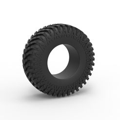 1.jpg 3D file Diecast offroad tire 88 Scale 1:25・3D printing template to download