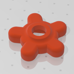3-8-mall-knob.png STL file 3/8 small star knob・Model to download and 3D print
