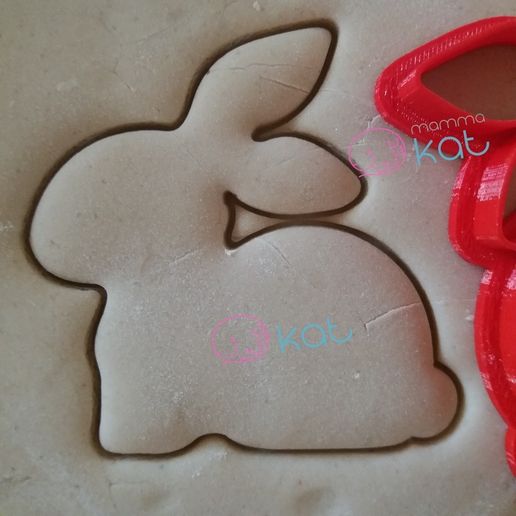 5 tamaños cortador de galletas conejo de pascua 6, 8, 10, 12, 15 cm