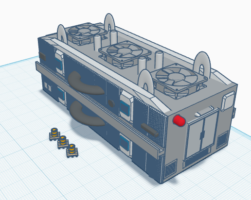 Mega water-cooled transformer/generator. Scale 1:87