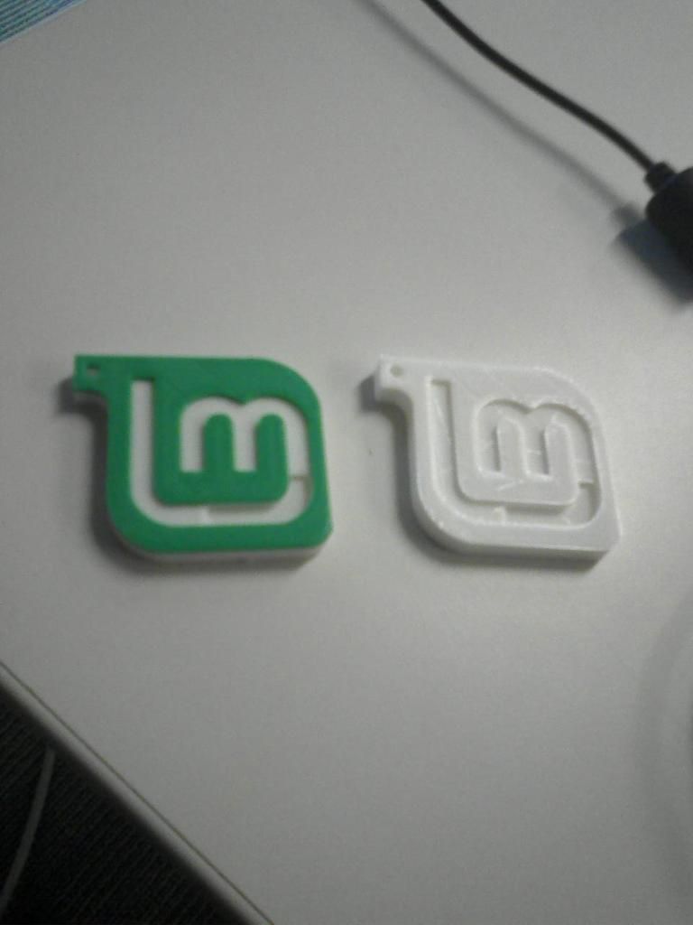 Free 3D file Linux Mint Logo Keychain・3D print design to download・Cults