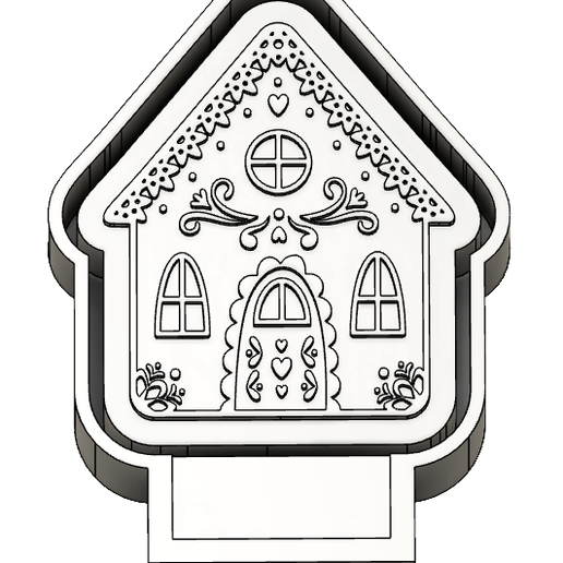 STL file Gingerbread House Freshie Mold STL 🏠 ・3D print object to