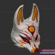 Japanese_Kitsune_Fox_Mask_3d_print_files-08.jpg Demon Kitsune Fox Mask - Japanese Cosplay Costume