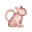 model.png Brass abyssinian cat low poly no.1