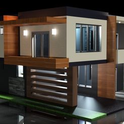 casa2.jpg Файл STL modern house 3D・3D-печать дизайна для загрузки