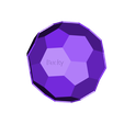 Bucky_Half_hex_bottom_60mm.stl Buckyball, Truncated Icosahedron, Soccer Ball, C60