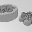 wf0.jpg Mold Corolla flower Florentine rosette onlay relief 3D print model