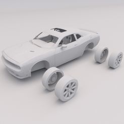 Dodge Challenger 1.jpg Dodge Challenger Coche imprimible 3D Archivo digital STL