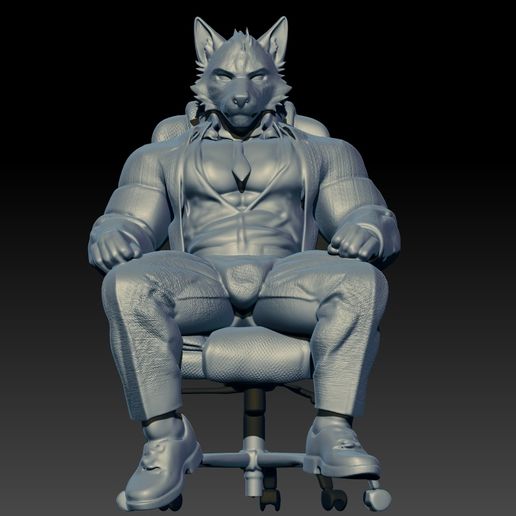 ZBrush-Document.jpg furry wolf desk job