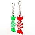 057.jpg Zuckerstangen-Weihnachts-Schlüsselanhänger 04.Print-in-place. (Keine Stützen und keine Flöße)