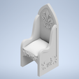 render-1.png Chair / Throne – Miniature for Fantasy D&D Dungeons and Dragons RPG Roleplaying Games. 28mm Scale