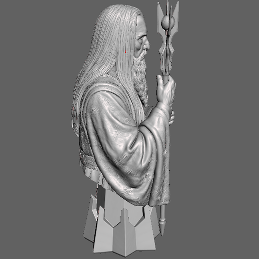 👤 Lord of the rigns Saruman The White Bust figure・ STL File for 3D ...