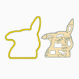 4.png Free STL file PIKACHU MEME COOKIE CUTTER / FACE・3D print model to download
