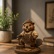 1.png Beaver Carpenter | Cute Woodworker Beaver | 3D Printable STL Figure