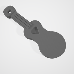 3d.png Guitar With Love Soundhole Keychain Gift