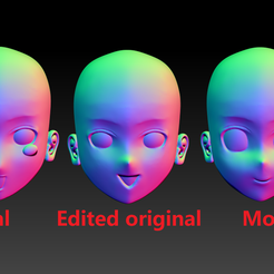 ALL.png Download free OBJ file Dark Magician Girl Face Mods • Model to 3D print, SalazarKane