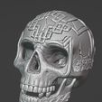skull-missing-teeth.jpg Skull with celtic and tribal pattern