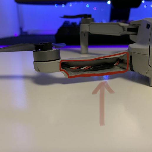 DJI Mavic Mini 1 Rear Arm Insert 3D model