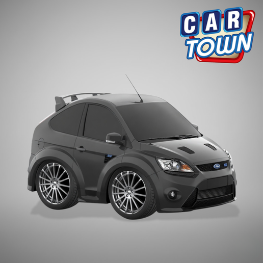 Ford Focus RS - Car Town Style 3D Printable Miniature