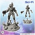 2.jpg Alien warrior with alien plants and assault rifle (1) - SF SciFi wars future apocalypse post-apo wargaming wargame
