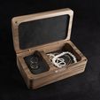 DSC03504.jpg Jewelry Box with Lid | STL File for 3D Printing | Two-Compartment Jewelry Organizer | Wooden Box Design for CNC