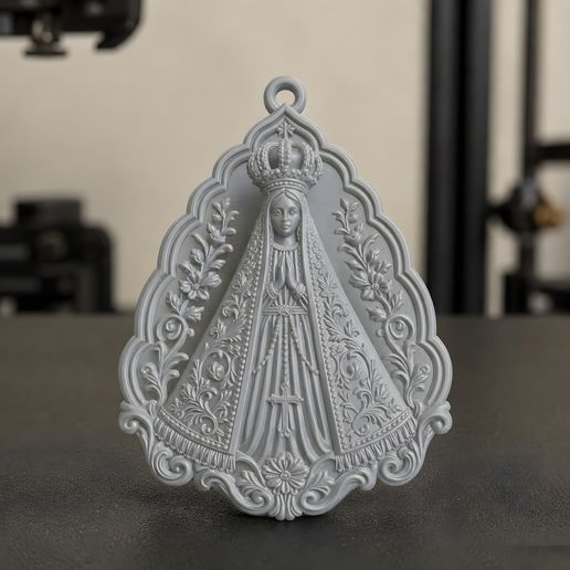 Our Lady of Aparecida Medal 3D Print Model