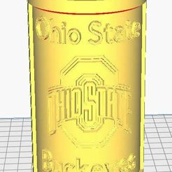OhioStateSampleImage.jpg Файл STL Бутылка для вина с литофаном "Ohio State Buckeyes・Шаблон для 3D-печати для загрузки