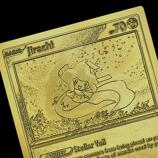 Jirachi Pokemon cardFree STL File for 3D printingCults
