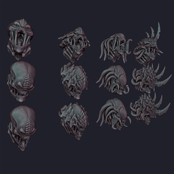 Heads-all-preview.png 3D-Datei Space Bugs of Death Singing Slayer Heads kostenlos・Objekt zum Herunterladen und Drucken in 3D