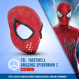 FLYER-FACESHELL-AMAZING-SPIDERMAN-2.png STL file Faceshell Amazing Spiderman 2・3D printer model to download