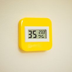 Instagram Gadgets 4.jpg Fichier STL Appareil d'humidité / thermomètre minimaliste - support de bureau ou mural・Design à télécharger et à imprimer en 3D