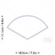 1-3_of_pie~4in-cm-inch-top.png Slice (1∕3) of Pie Cookie Cutter 4in / 10.2cm