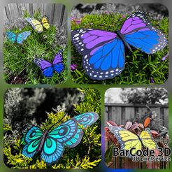 InCollage_20230510_133052354.jpg 3D file Butterfly set of 3・3D printing model to download