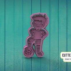 jugador-de-futbol.jpg Archivo STL Jugador de futbol football player Cookie cutter・Objeto imprimible en 3D para descargar