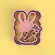 8.png Little Bunny with Two Cute Eggs Cookie Cutter