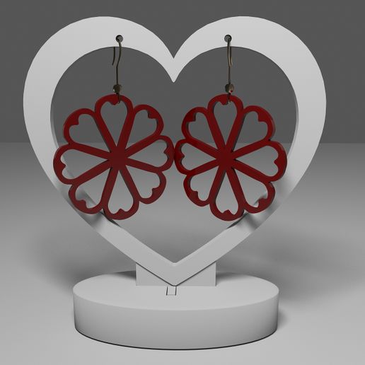 Mandala earrings 115 3D model