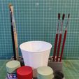 20190428_004656.jpg Brush, cup and Tamiya 10ml acrylic paint holder for scale modelers