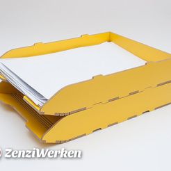 752e52b6ae1738d67802557102b4e46f_display_large.jpg Archivo STL gratuito Bandeja de archivo apilable cnc/laser・Objeto imprimible en 3D para descargar